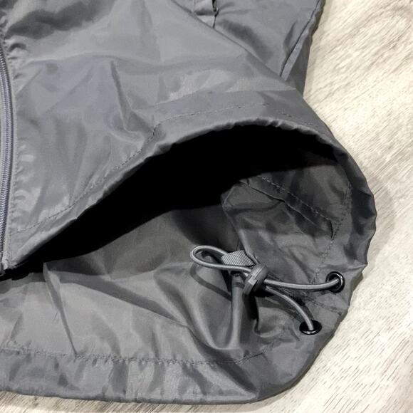 Team 365 Gray Hooded Rain Jacket Full Zip Windbreaker - Picture 7 of 10